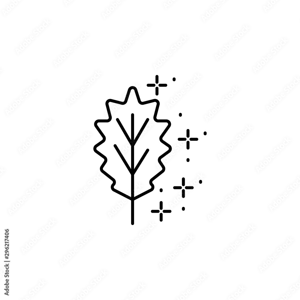 Poster leaf, autumn icon. simple line, outline vector of thanksgiving day icons for ui and ux, website or m
