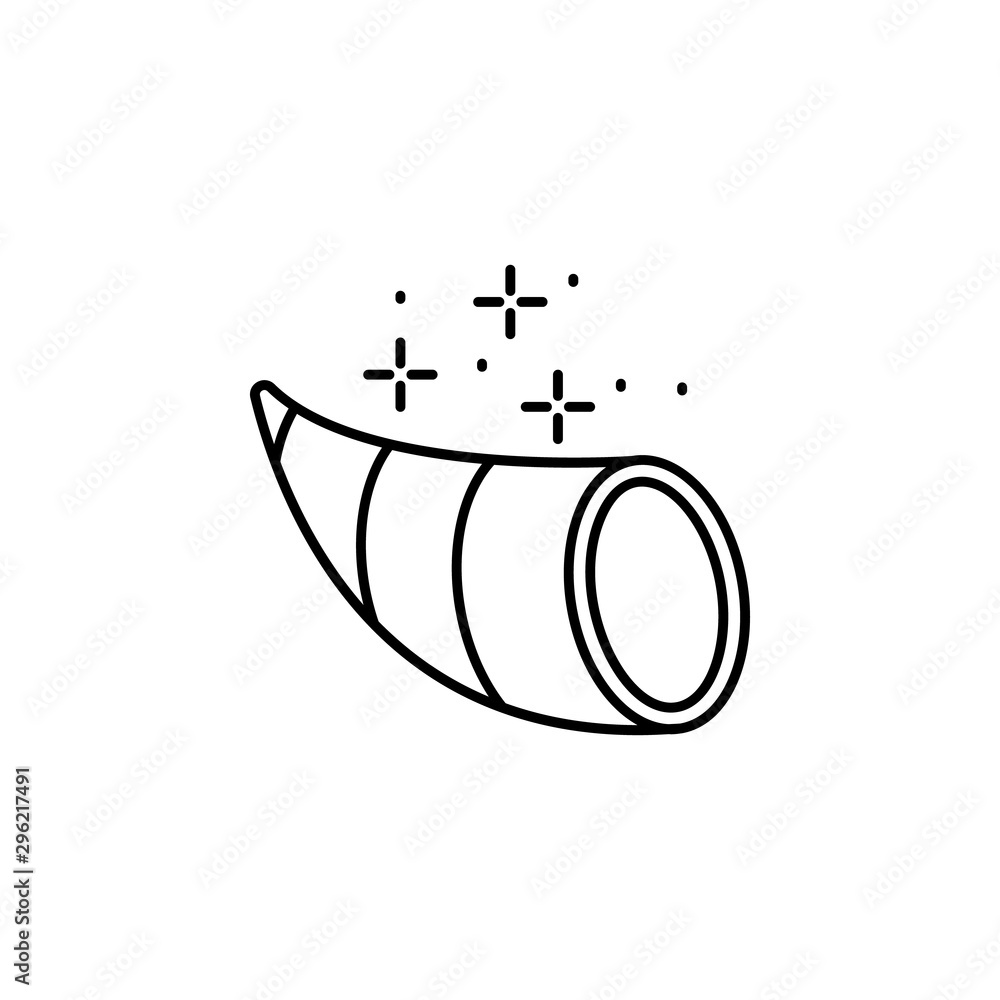 Poster Cornucopia icon. Simple line, outline vector of Thanksgiving day icons for ui and ux, website or mobile application