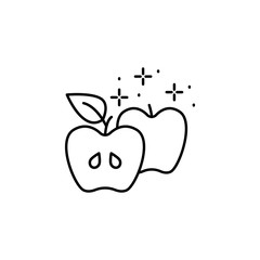 Apple, fruit icon. Simple line, outline vector of Thanksgiving day icons for ui and ux, website or mobile application