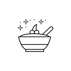 Porridge, berry, plate icon. Simple line, outline vector of Thanksgiving day icons for ui and ux, website or mobile application