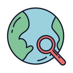 Isolated world sphere fill vector design