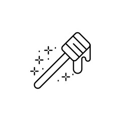 Honey, wand icon. Simple line, outline vector of Thanksgiving day icons for ui and ux, website or mobile application