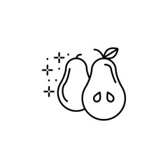 Pear, fruit icon. Simple line, outline vector of Thanksgiving day icons for ui and ux, website or mobile application