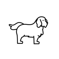 Isolated dog icon line vector design