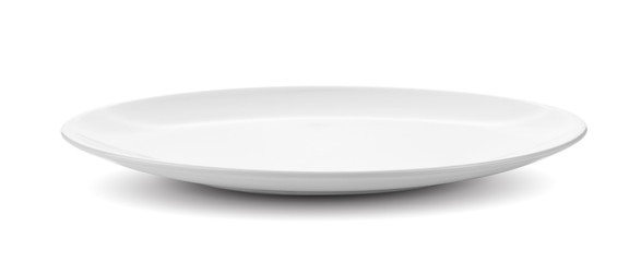 white plate isolated on white background - Powered by Adobe