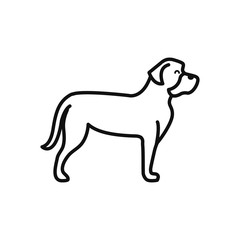 Isolated dog icon line vector design