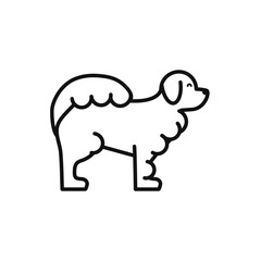 Isolated dog icon line vector design