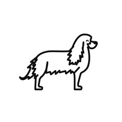 Isolated dog icon line vector design
