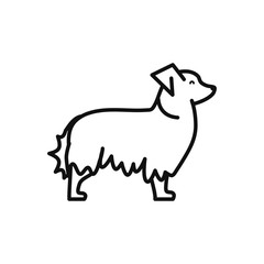 Isolated dog icon line vector design