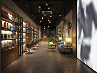 3d render of beauty saloon