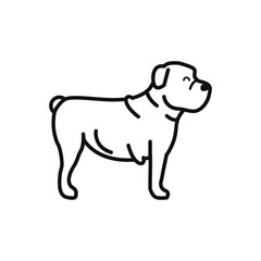 Isolated dog icon line vector design