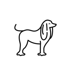 Isolated dog icon line vector design
