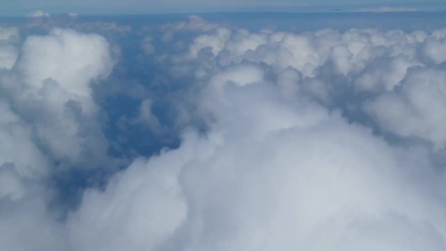 Clouds from airplane above th esky 