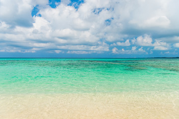 宮古島の海　Beautiful beach in Miyakojima Island, Okinawa.