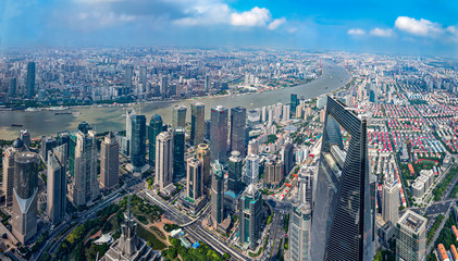 Fototapeta na wymiar aerial view of Shanghai