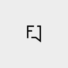 Letter F Chat Logo Template Vector Design