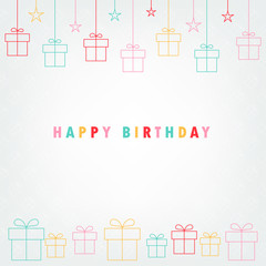 Happy birthday card for you design, vector.