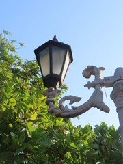 old street lamp on the wall