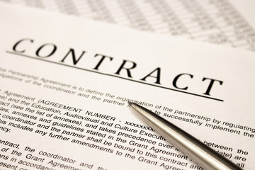 Legal contract signing - buy sell real estate contract