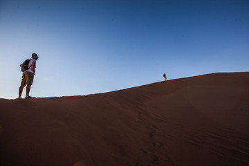 Fototapeta na wymiar Desert Climb