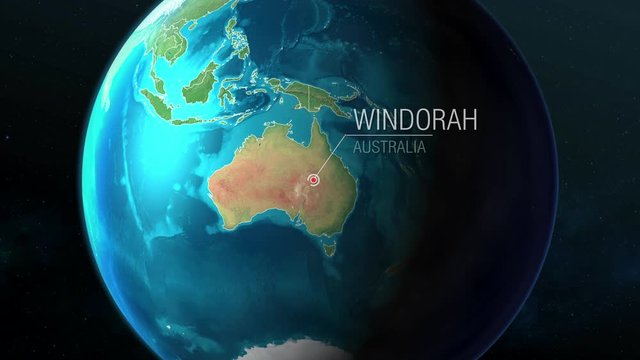 Australia - Windorah - Zooming from space to earth
