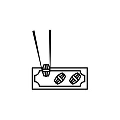 Sushi, fish, salmon, hashi icon. Simple line, outline vector of japanese food icons for ui and ux, website or mobile application