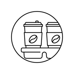 Paper cup, coffee icon. Simple line, outline vector of take away icons for ui and ux, website or mobile application