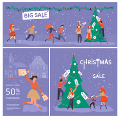 Fototapeta na wymiar Banner template for Christmas sale