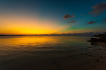 伊良部島　佐和田の浜の夕日