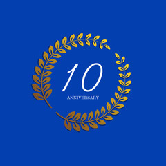 10 Year Anniversary Vector Template Design Illustration