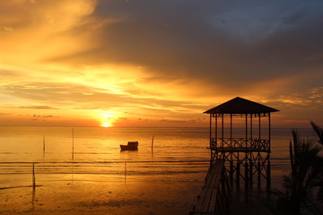 pier at sunset