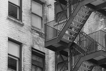 Black and White Old Fire Escape