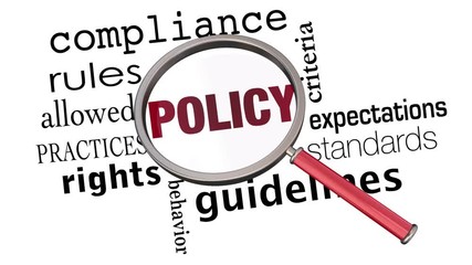  Policy Rules Regulations Guidelines Magnifying Glass 3d Animation