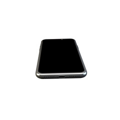 3D Illustration Realistic smartphone mockup. Cellphone frame with blank display isolated templates, phone different angles views. 3D Rendering mobile device concept