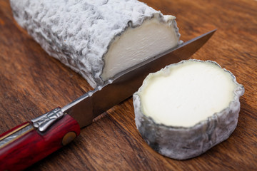 french goat's milk cheese shaped like a log