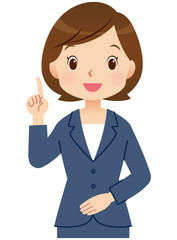 説明する女性　ビジネス