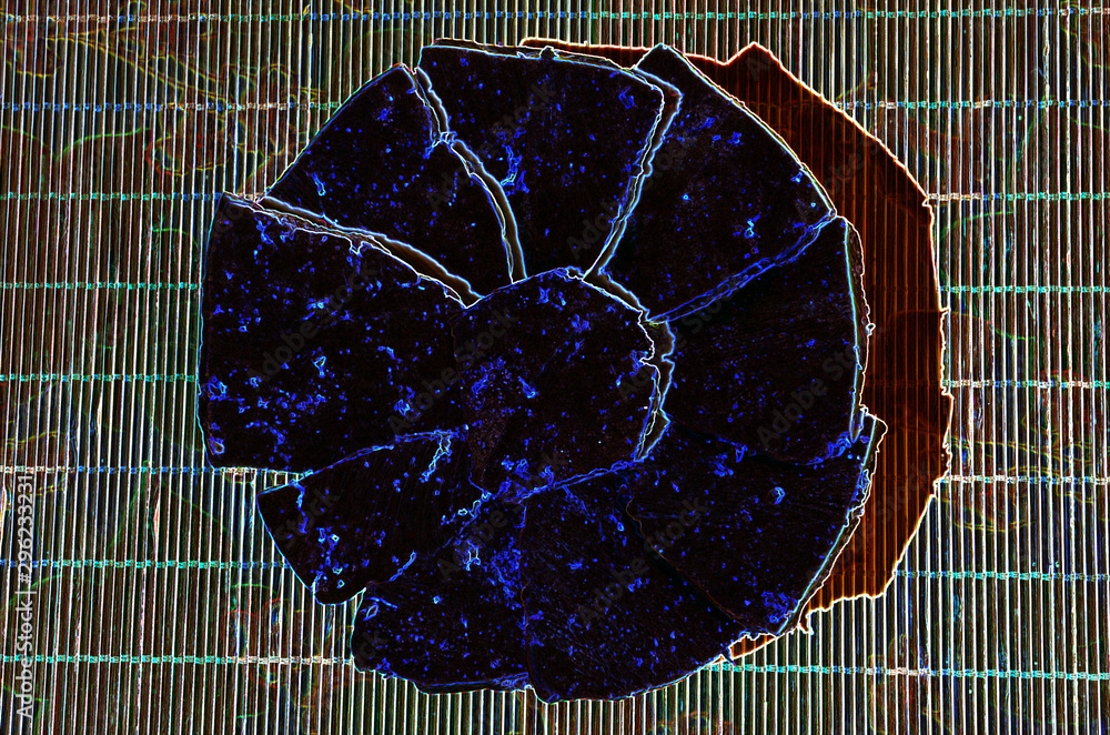 Poster abstract background with the image of an artificial flower.