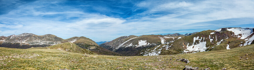 Alpine Peaks and Valleys in the Rocky Mountain National Park, Colorado