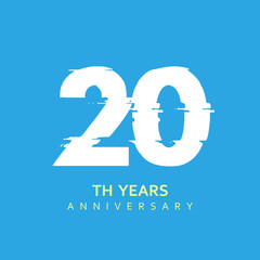 20 Year Anniversary Vector Template Design Illustration