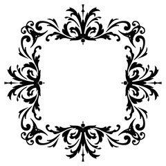 装飾デザイン　美しい額　フレームデザイン　テンプレート　アンティーク　ビンテージ　ラグジュアリー