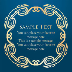 装飾デザイン　美しい額　フレームデザイン　テンプレート　アンティーク　ビンテージ　ラグジュアリー