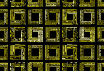 Abstract ethnic frames, seamless pattern for your design