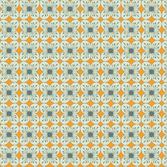 Javanese batik seamless patern with grey and orange colorway. - Various Indonesian batik motifs. batik kawung