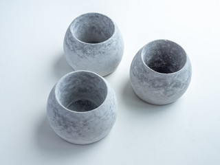 Concrete pot. Modern geometric concrete planter.