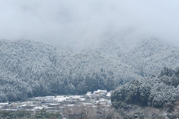 大原の里の雪景色です