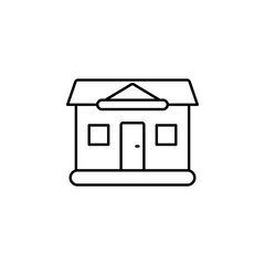 building, home line icon on white background