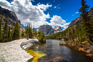 Loch Vale Lake in the Rocky Mountain National Park, Colorado