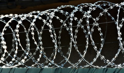 a circular barbed fence