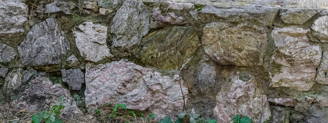 Big blocks of stone. Panorama. Background