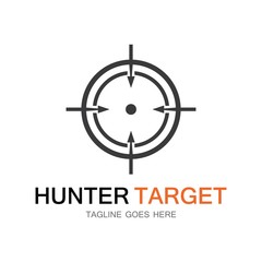 Target hunter vector illustration template design